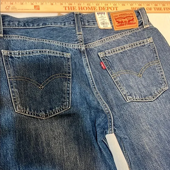 Levi's Blue Straight Jeans with Knee Distressing size 29 - Picture 8 of 9
